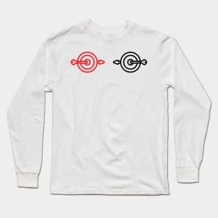 red black target design Long Sleeve T-Shirt